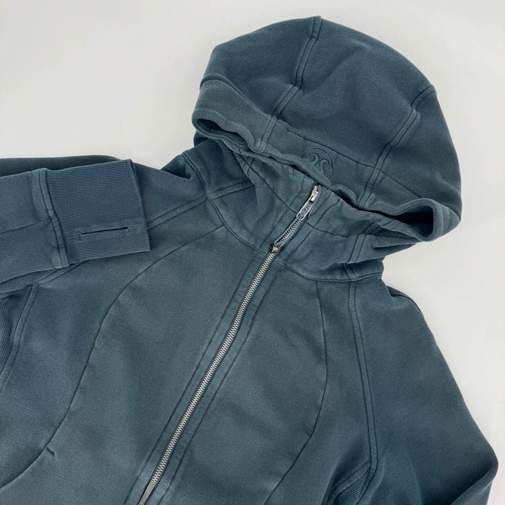 Lululemon Scuba Full Zip Hoodie Thumbholes Size 10 W4AWMS Black